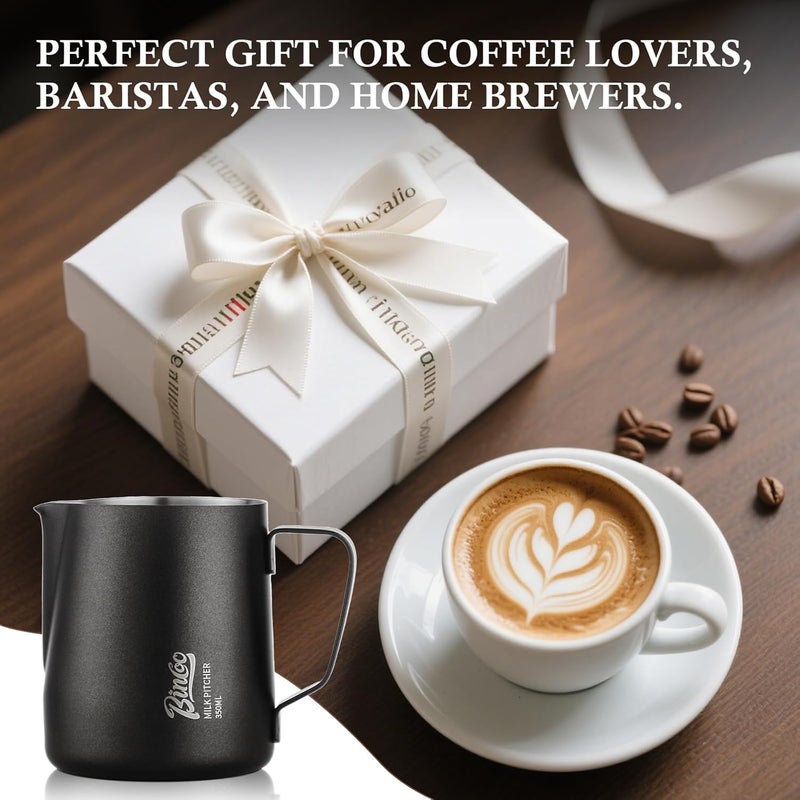 Bincoo 600ML Milk Frothing Pitcher - SUS304 Stainless Steel Latte Art Coffee Jug – Barista-Grade Milk Frother Cup with Precision Spout, Measurement Markings & Ergonomic Handle for Home & Café - Image 2